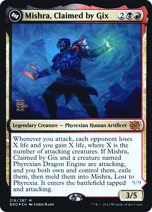 Mishra, Claimed by Gix (PRE-216) [The Brothers' War Promos] Foil MTG Single Wizards of the Coast