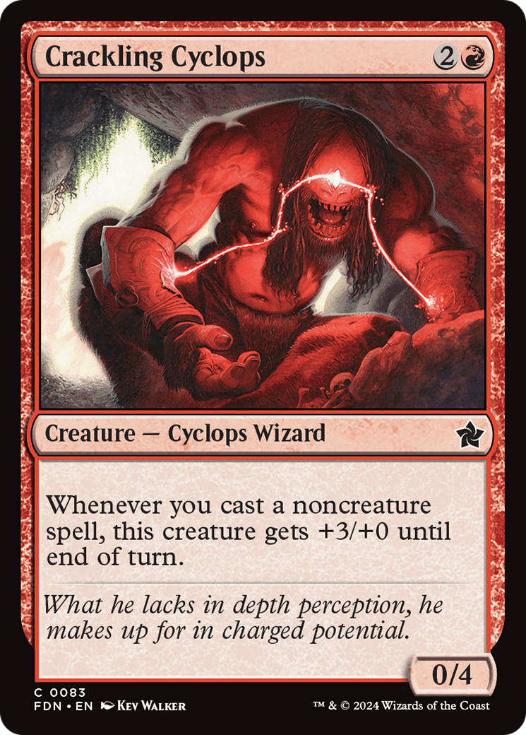 Crackling Cyclops (FDN-083) [Foundations] MTG Single Wizards of the Coast