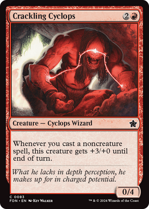 Crackling Cyclops (FDN-083) [Foundations] MTG Single Wizards of the Coast
