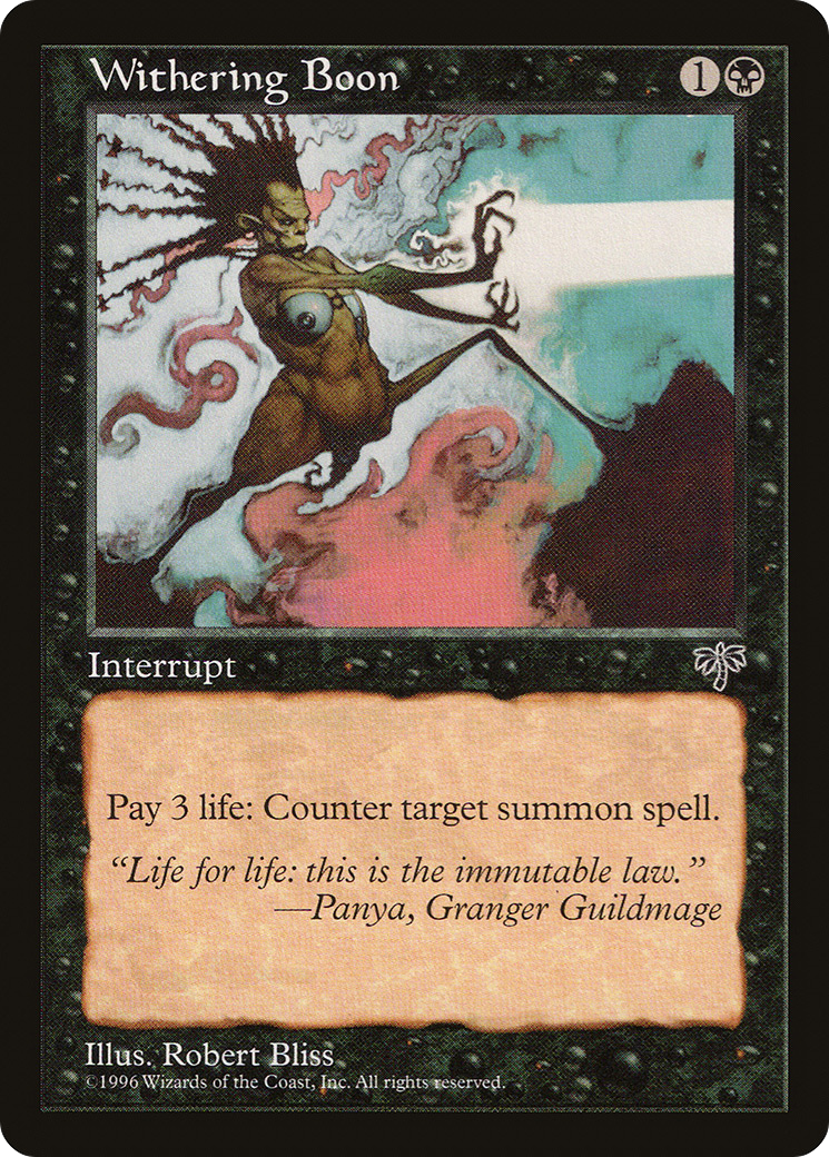 Withering Boon (MIR-) [Mirage] MTG Single Wizards of the Coast