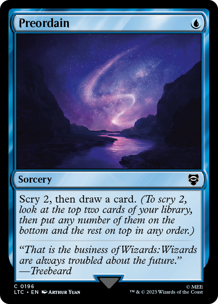 Preordain (LTC-196) [Tales of Middle-earth Commander] MTG Single Wizards of the Coast