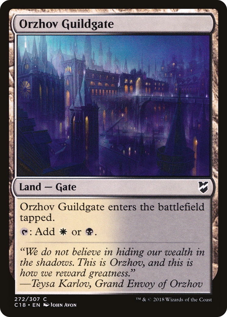 Orzhov Guildgate (C18-272) [Commander 2018] MTG Single Wizards of the Coast