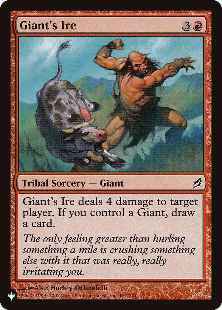 Giant's Ire (LIST-LRW-170) [Mystery Booster] The List MTG Single Wizards of the Coast