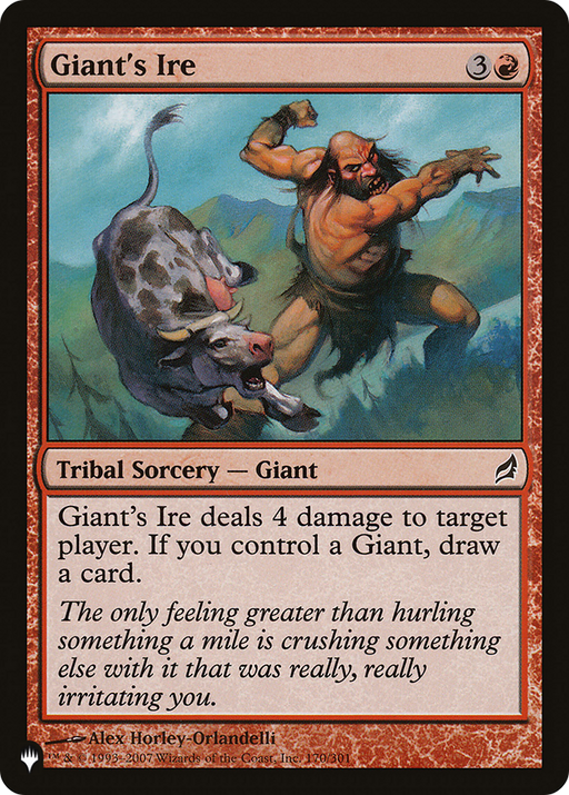 Giant's Ire (LIST-LRW-170) [Mystery Booster] The List MTG Single Wizards of the Coast
