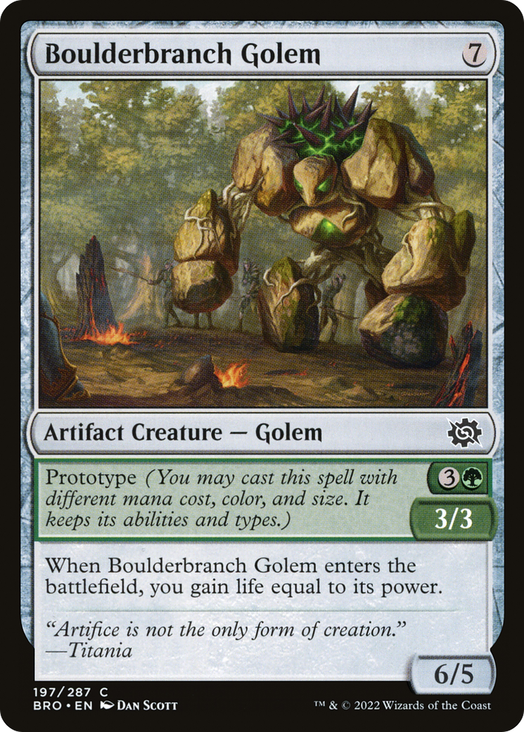 Boulderbranch Golem (BRO-197) [The Brothers' War] MTG Single Wizards of the Coast