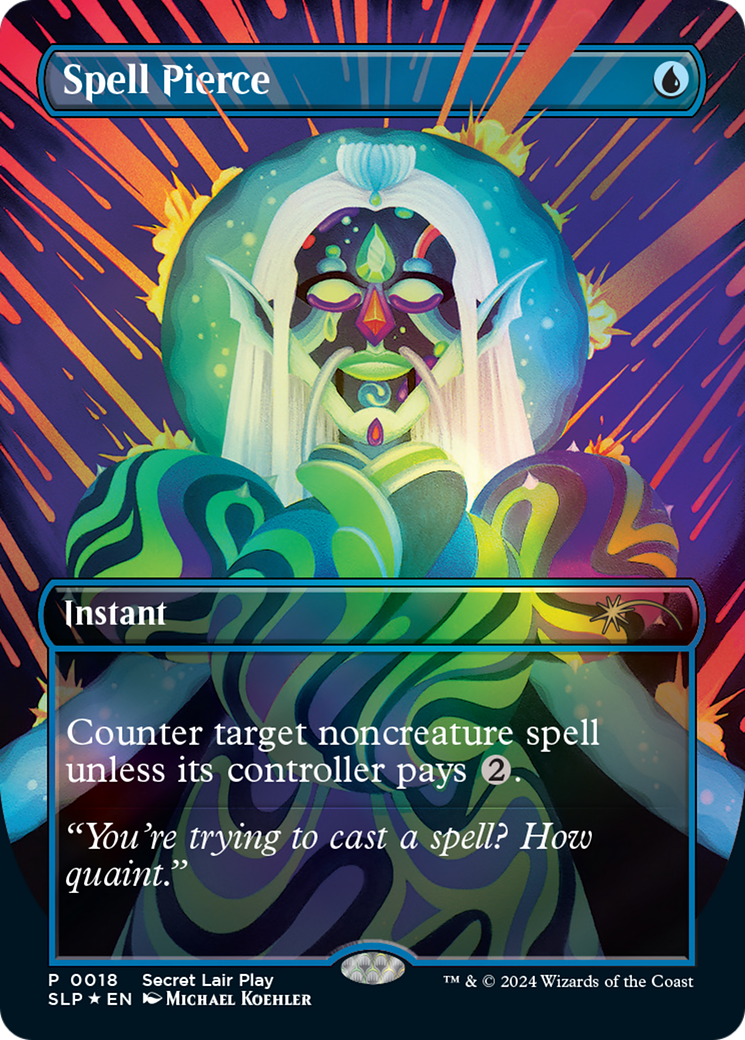 Spell Pierce (SLP-018) [Secret Lair] Showdown (Borderless) Foil MTG Single Wizards of the Coast