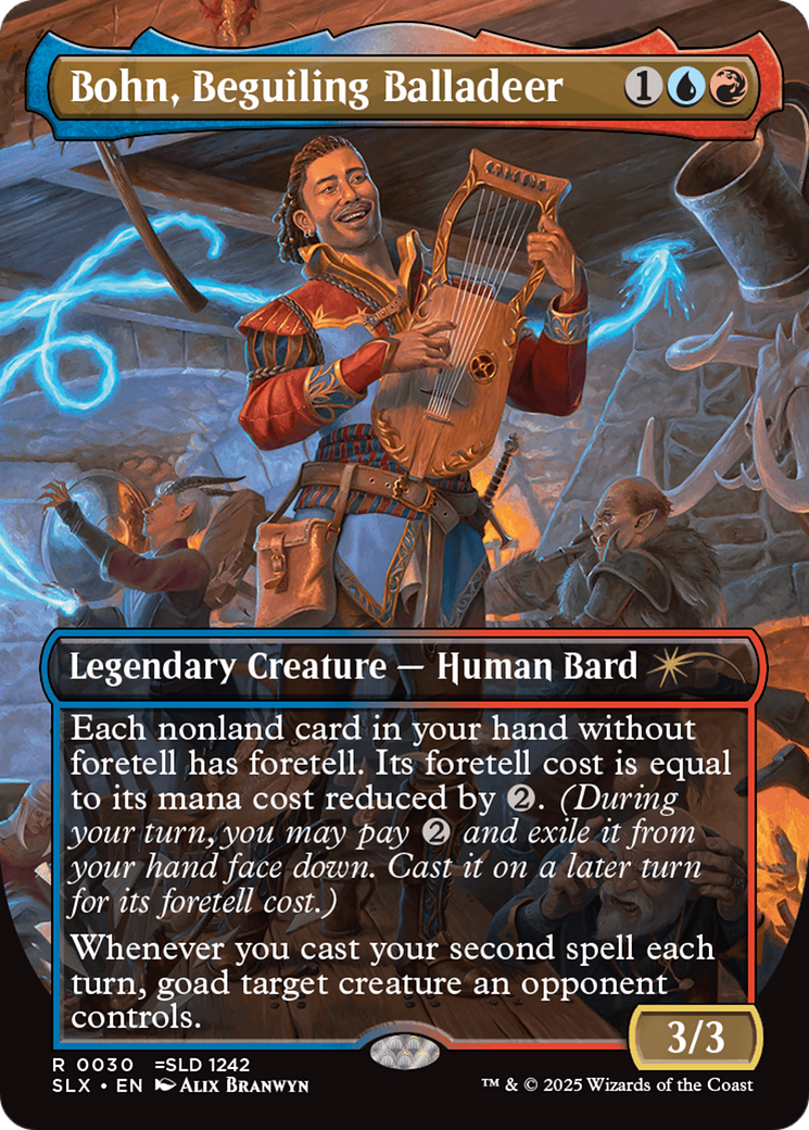 Bohn, Beguiling Balladeer (SLX-030) [Secret Lair] Universes Within (Borderless) MTG Single Wizards of the Coast