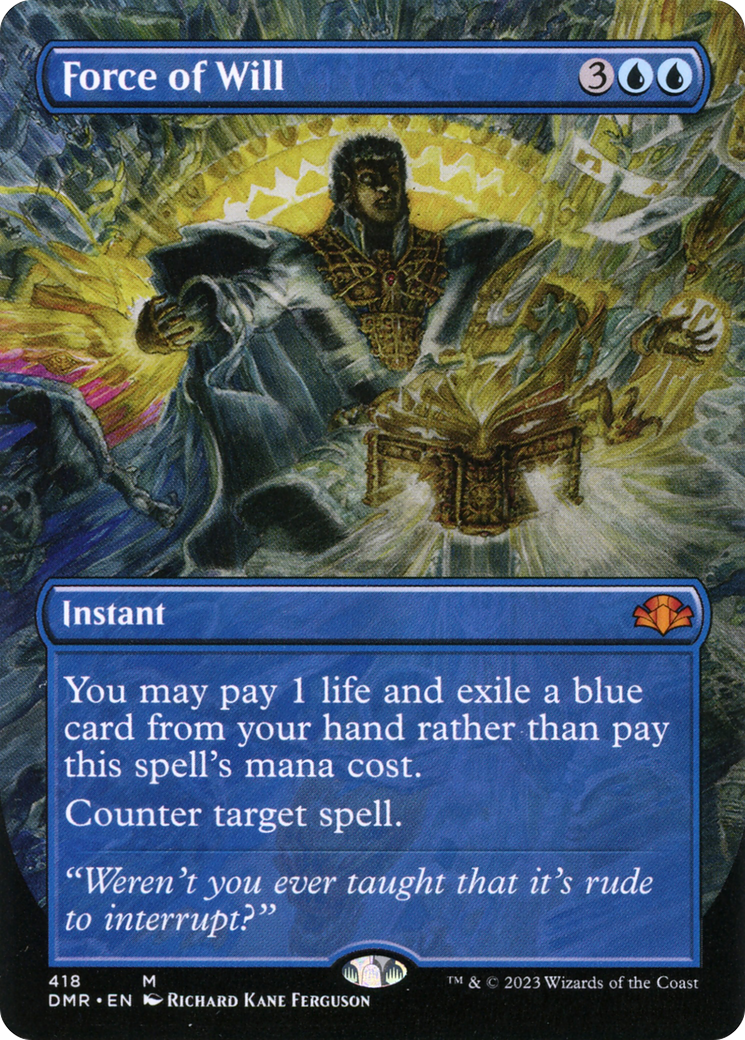 Force of Will (DMR-418) [Dominaria Remastered] (Borderless) MTG Single Wizards of the Coast