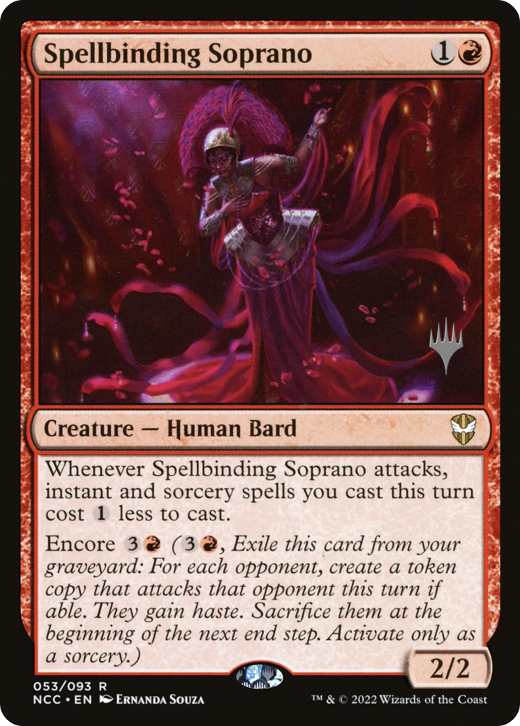 Spellbinding Soprano (PPSNC-53P) [New Capenna Commander Promos] Foil MTG Single Wizards of the Coast