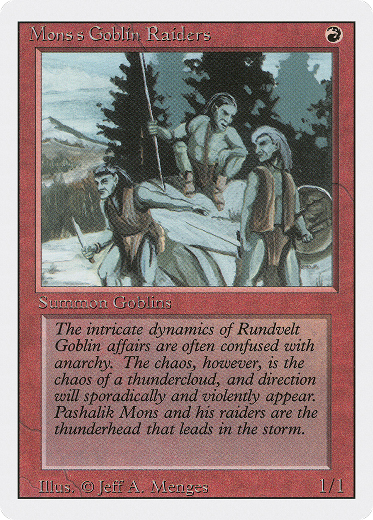 Mons's Goblin Raiders (3ED-) [Revised Edition] MTG Single Wizards of the Coast