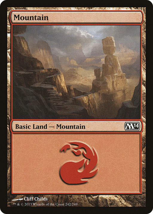 Mountain (242) (M14-242) [Magic 2014] Foil MTG Single Wizards of the Coast