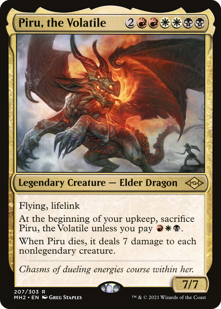 Piru, the Volatile (MH2-207) [Modern Horizons 2] MTG Single Modern Horizons 2