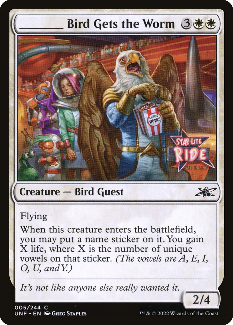 _____ Bird Gets the Worm (UNF-005) [Unfinity] Foil MTG Single Wizards of the Coast