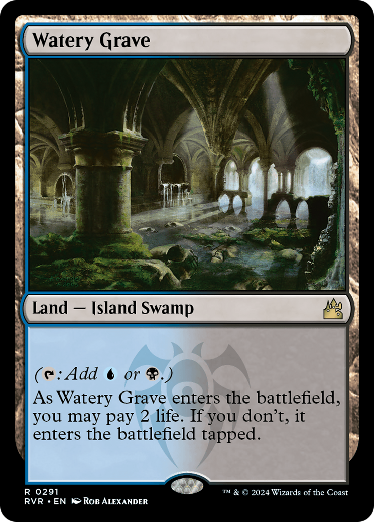 Watery Grave (RVR-291) [Ravnica Remastered] MTG Single Wizards of the Coast