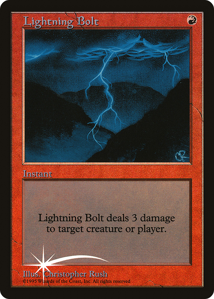 Lightning Bolt (JDG-001) [Misc] Judge Gift Cards 1998 Foil MTG Single Wizards of the Coast