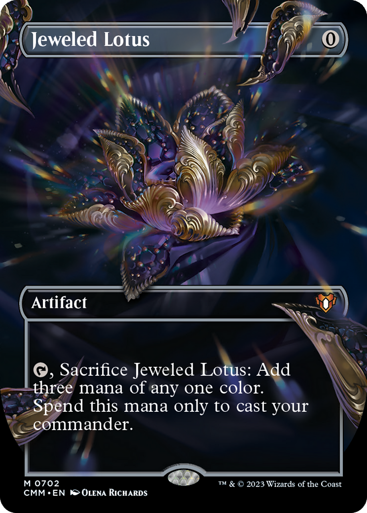 Jeweled Lotus (CMM-702) [Commander Masters] (Borderless) MTG Single Wizards of the Coast
