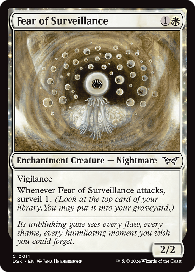 Fear of Surveillance (DSK-011) [Duskmourn: House of Horror] Foil MTG Single Wizards of the Coast