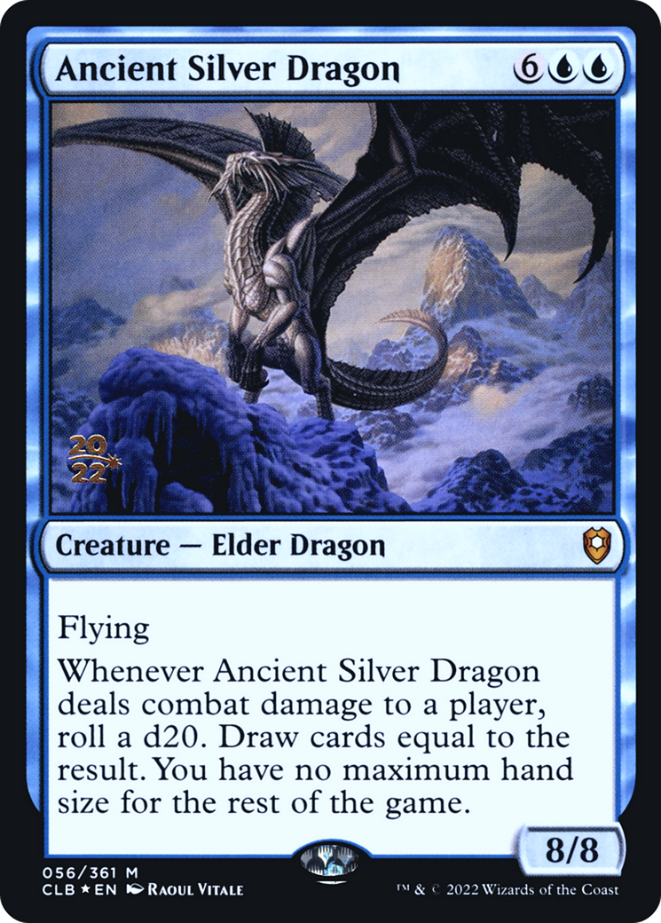 Ancient Silver Dragon (PRE-056) [Battle for Baldur's Gate Promos] Foil MTG Single Wizards of the Coast