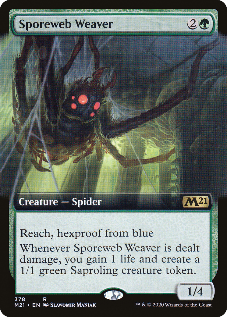 Sporeweb Weaver (M21-378) [Core Set 2021] (Extended Art) Foil MTG Single Wizards of the Coast