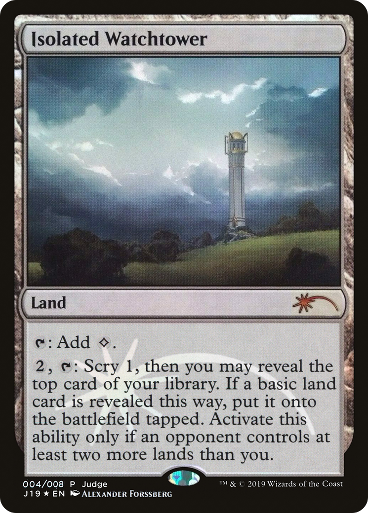 Isolated Watchtower (JDG-004) [Misc] Judge Gift Cards 2019 Foil MTG Single Wizards of the Coast