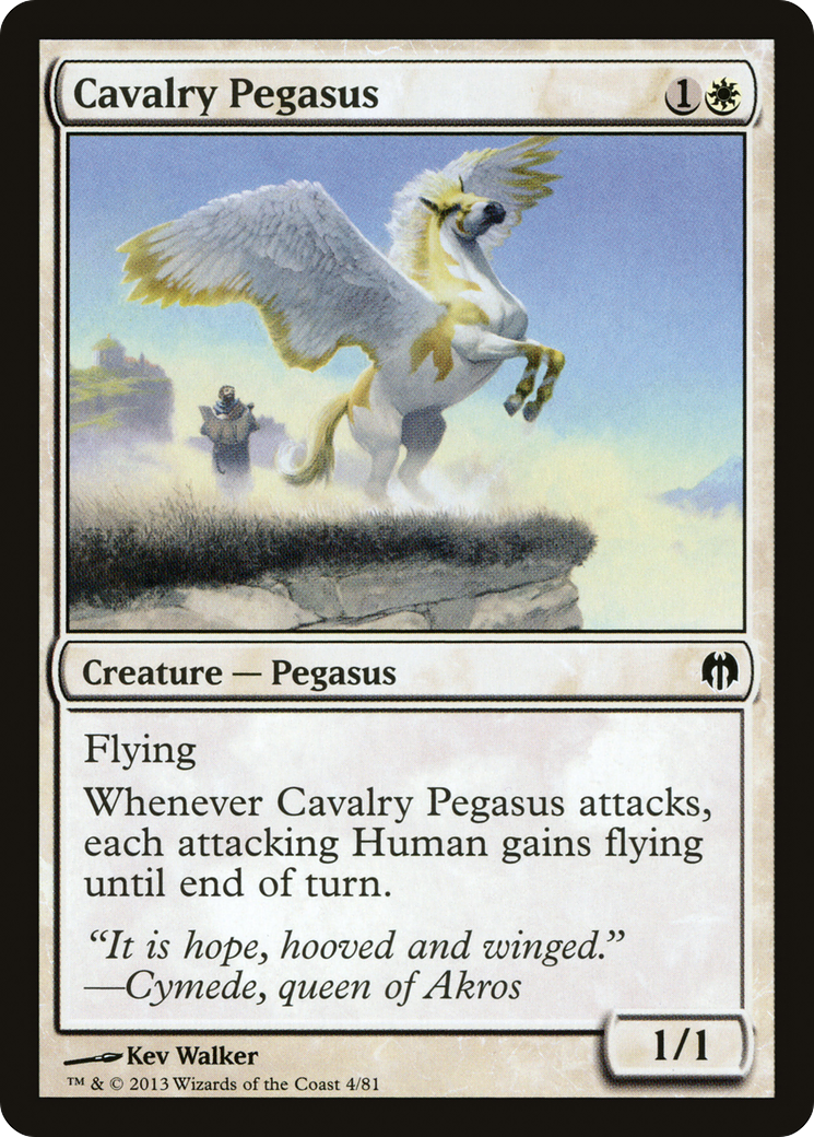 Cavalry Pegasus (DDL-004) [Misc] Duel Decks: Heroes vs. Monsters MTG Single Wizards of the Coast