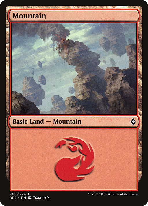 Mountain (BFZ-269A) [Battle for Zendikar] MTG Single Wizards of the Coast