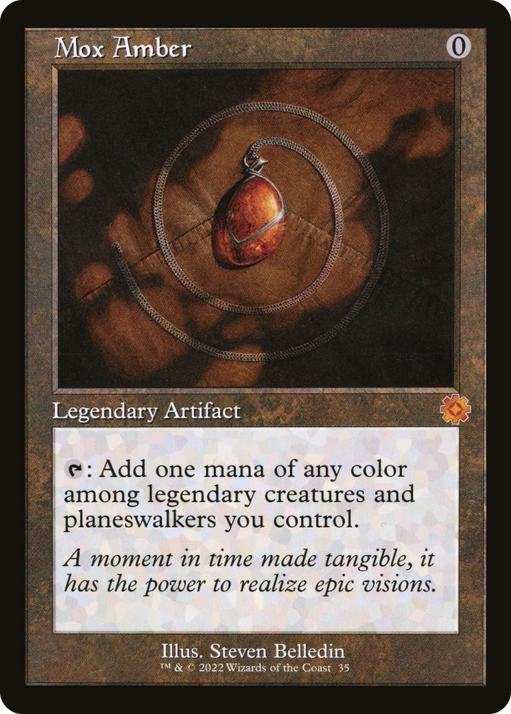 Mox Amber (BRR-035) [The Brothers' War Retro Artifacts] Foil MTG Single Wizards of the Coast