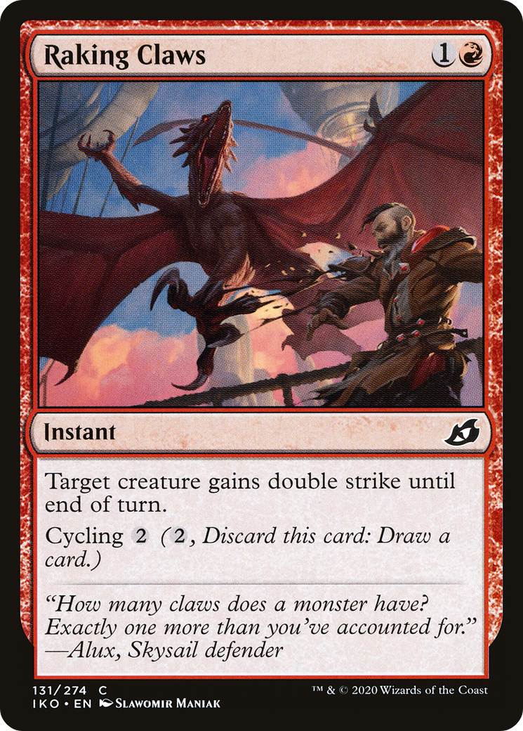 Raking Claws (IKO-131) [Ikoria: Lair of Behemoths] Foil MTG Single Wizards of the Coast