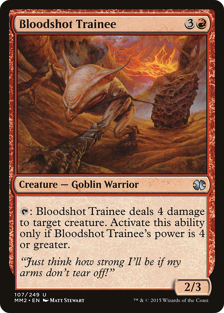 Bloodshot Trainee (MM2-107) [Modern Masters 2015] MTG Single Wizards of the Coast