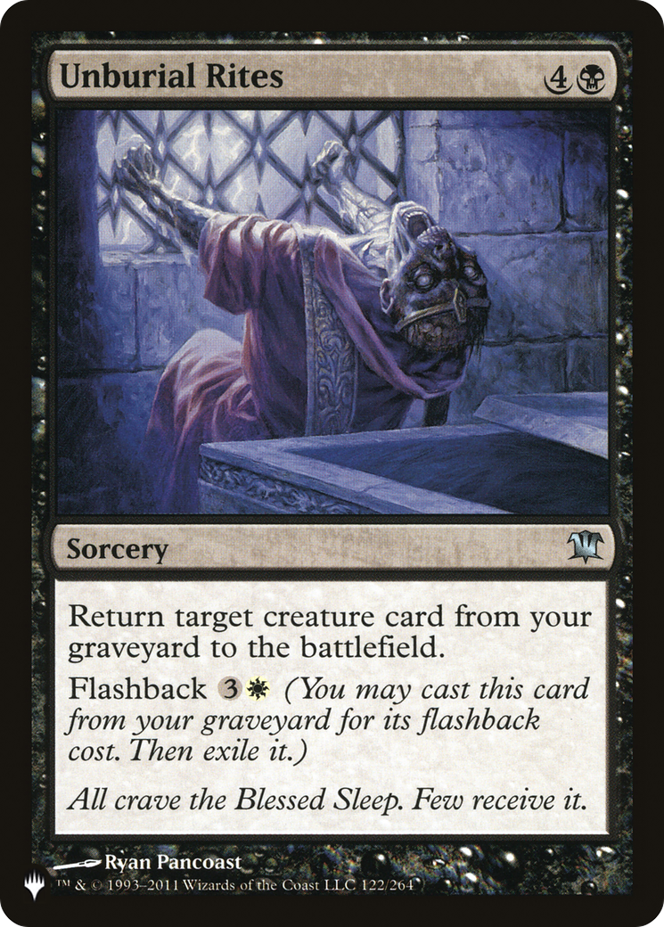 Unburial Rites (LIST-122/264) [Mystery Booster] The List MTG Single Wizards of the Coast