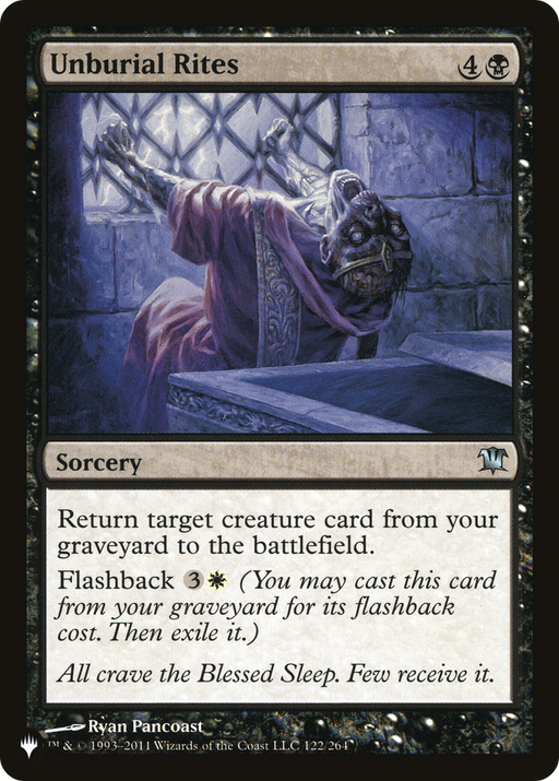 Unburial Rites (LIST-122/264) [Mystery Booster] The List MTG Single Wizards of the Coast
