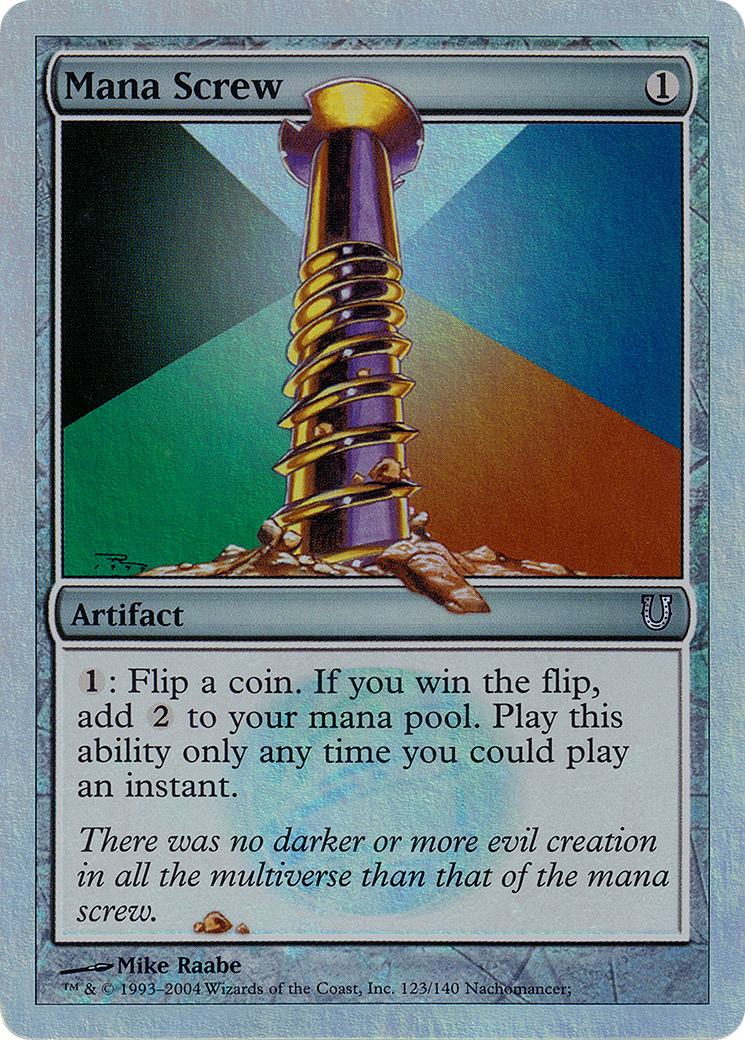 Mana Screw (Alternate Foil) (UNH-123) [Unhinged] Foil MTG Single Wizards of the Coast