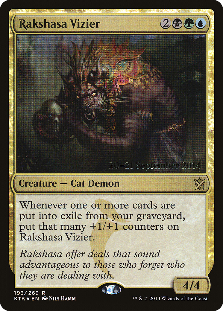 Rakshasa Vizier (PRE-193S) [Khans of Tarkir Promos] Foil MTG Single Wizards of the Coast