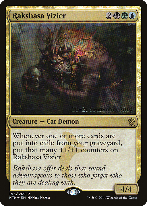 Rakshasa Vizier (PRE-193S) [Khans of Tarkir Promos] Foil MTG Single Wizards of the Coast