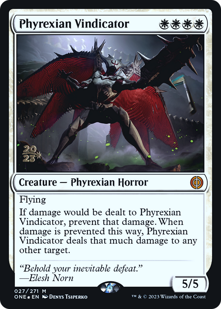 Phyrexian Vindicator (PRE-027) [Phyrexia: All Will Be One Promos] Foil MTG Single Wizards of the Coast
