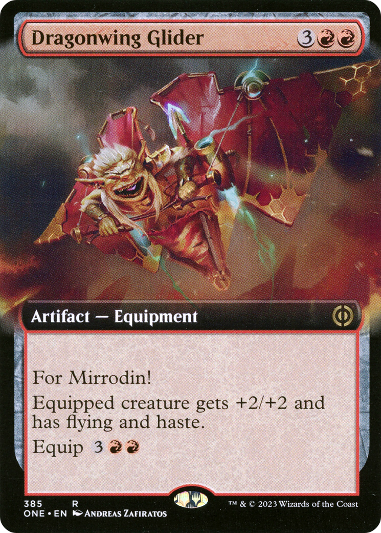 Dragonwing Glider (ONE-385) [Phyrexia: All Will Be One] (Extended Art) MTG Single Wizards of the Coast