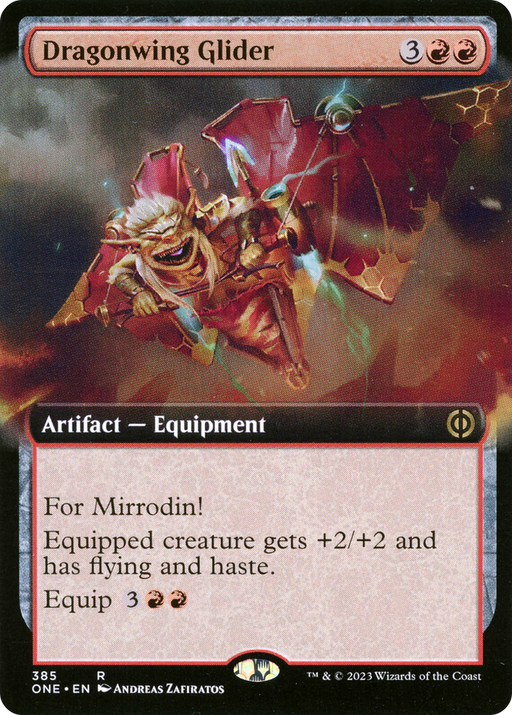 Dragonwing Glider (ONE-385) [Phyrexia: All Will Be One] (Extended Art) MTG Single Wizards of the Coast