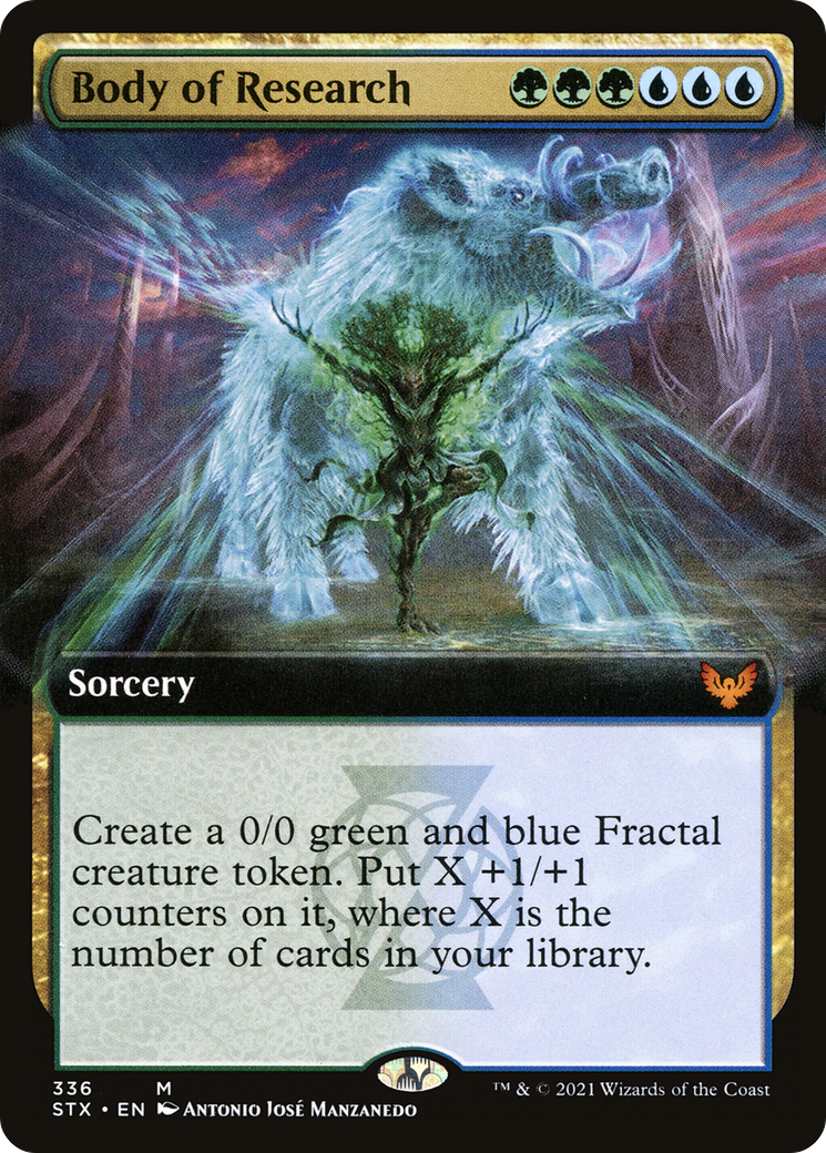 Body of Research (STX-336) [Strixhaven: School of Mages] (Extended Art) Foil MTG Single Wizards of the Coast