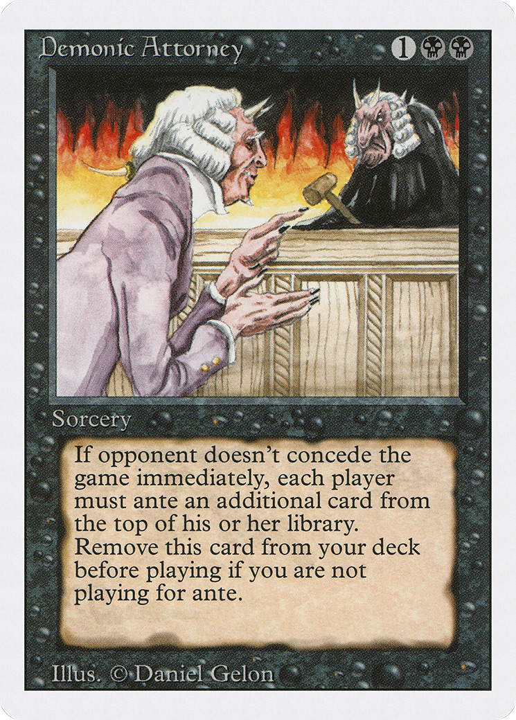 Demonic Attorney (3ED-103) [Revised Edition] MTG Single Wizards of the Coast
