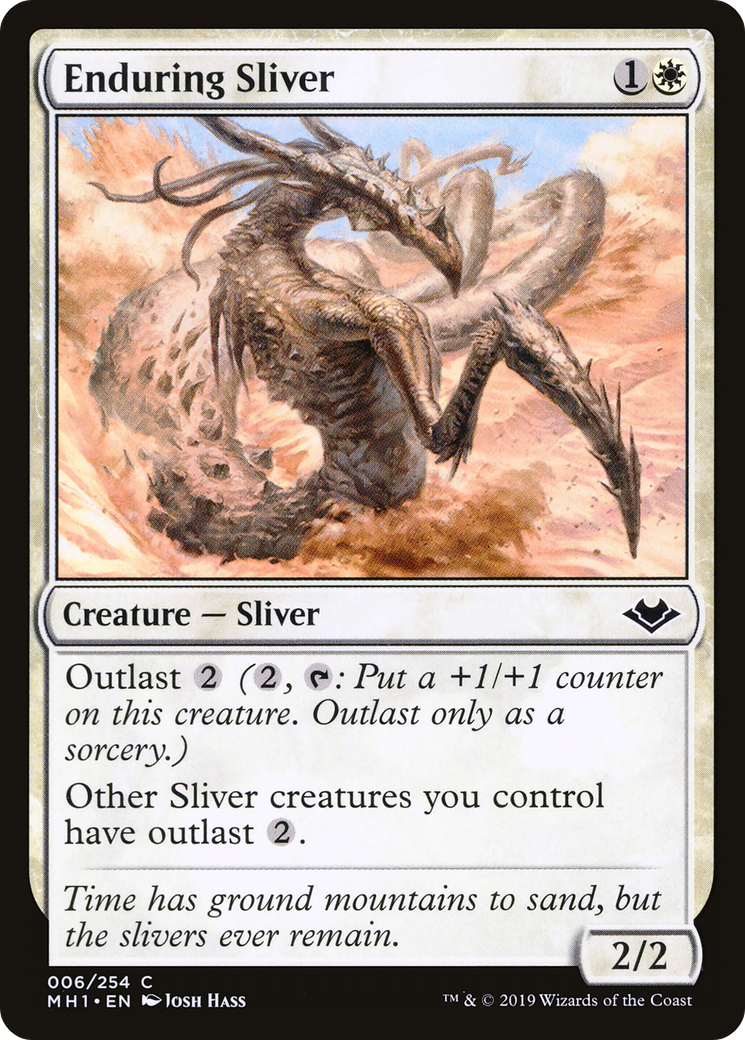 Enduring Sliver (MH1-006) [Modern Horizons] MTG Single Wizards of the Coast
