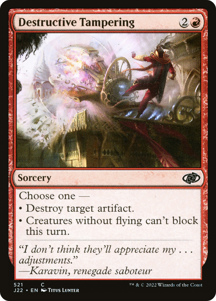 Destructive Tampering (J22-521) [Jumpstart 2022] MTG Single Wizards of the Coast