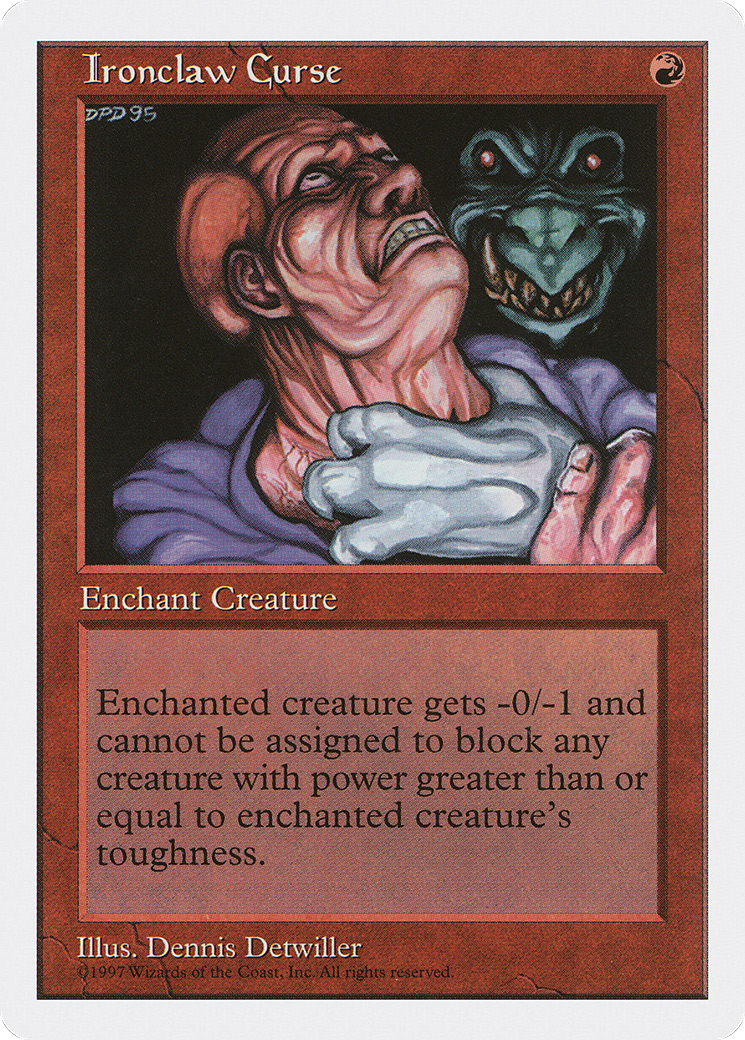 Ironclaw Curse (5ED-244) [Fifth Edition] MTG Single Wizards of the Coast