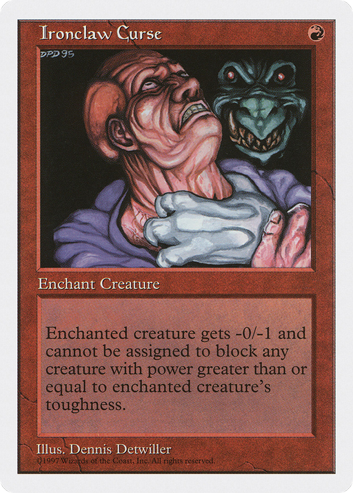 Ironclaw Curse (5ED-244) [Fifth Edition] MTG Single Wizards of the Coast