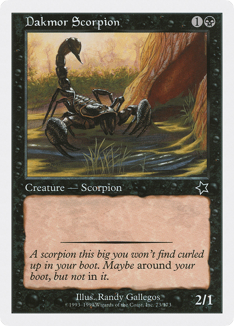 Dakmor Scorpion (S99-073) [Misc] Starter 1999 MTG Single Wizards of the Coast