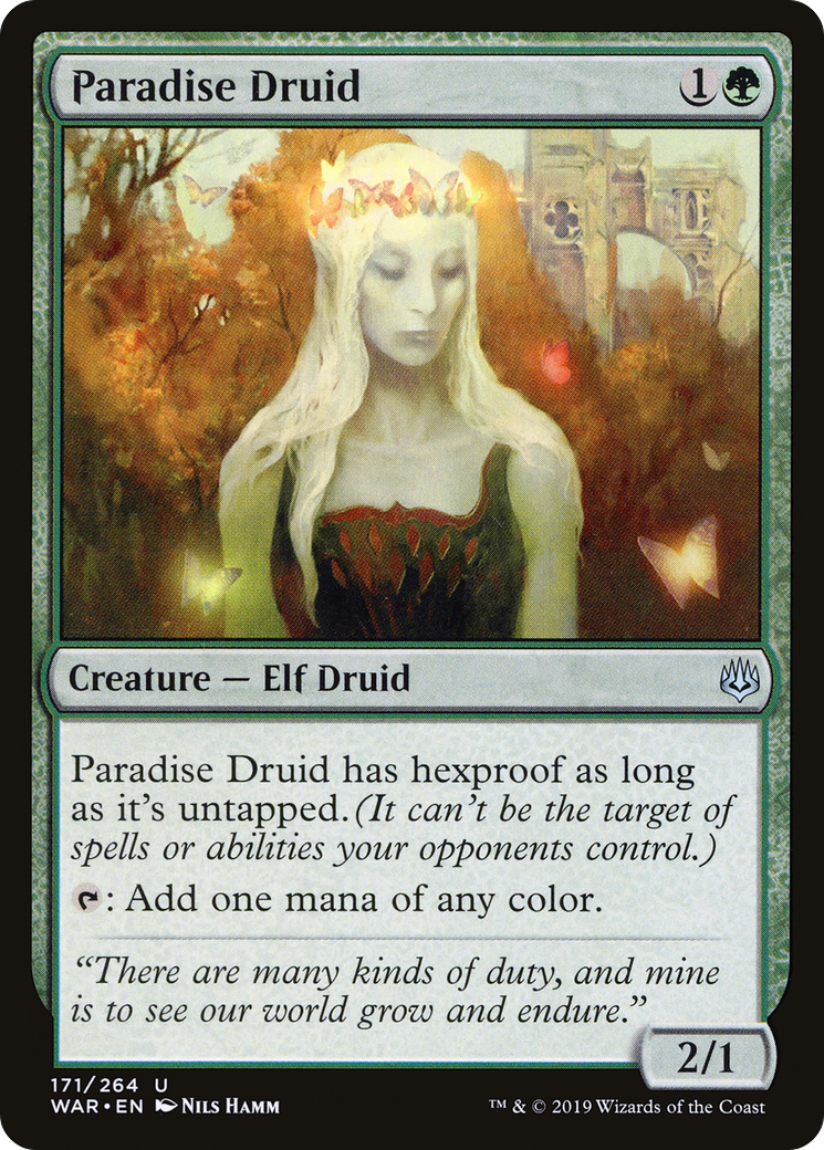Paradise Druid (WAR-171) [War of the Spark] Foil MTG Single Wizards of the Coast
