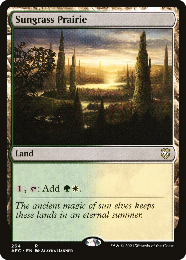Sungrass Prairie (AFC-264) [Forgotten Realms Commander] MTG Single Wizards of the Coast