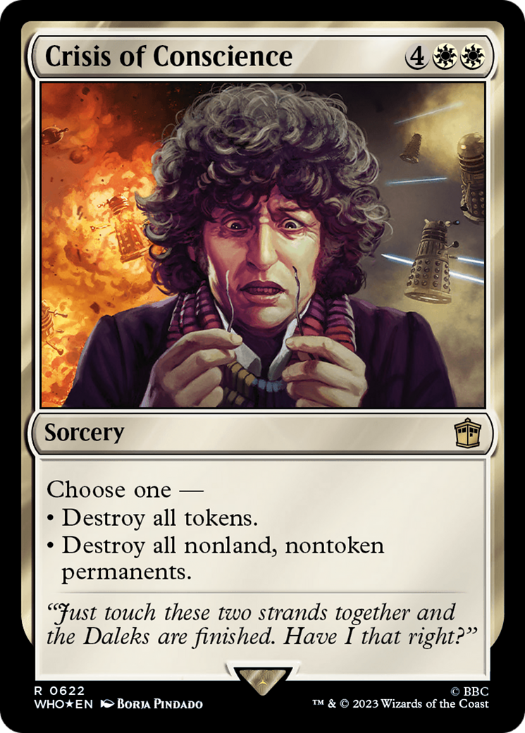 Crisis of Conscience (Surge Foil) (WHO-622) [Doctor Who] Foil MTG Single Wizards of the Coast