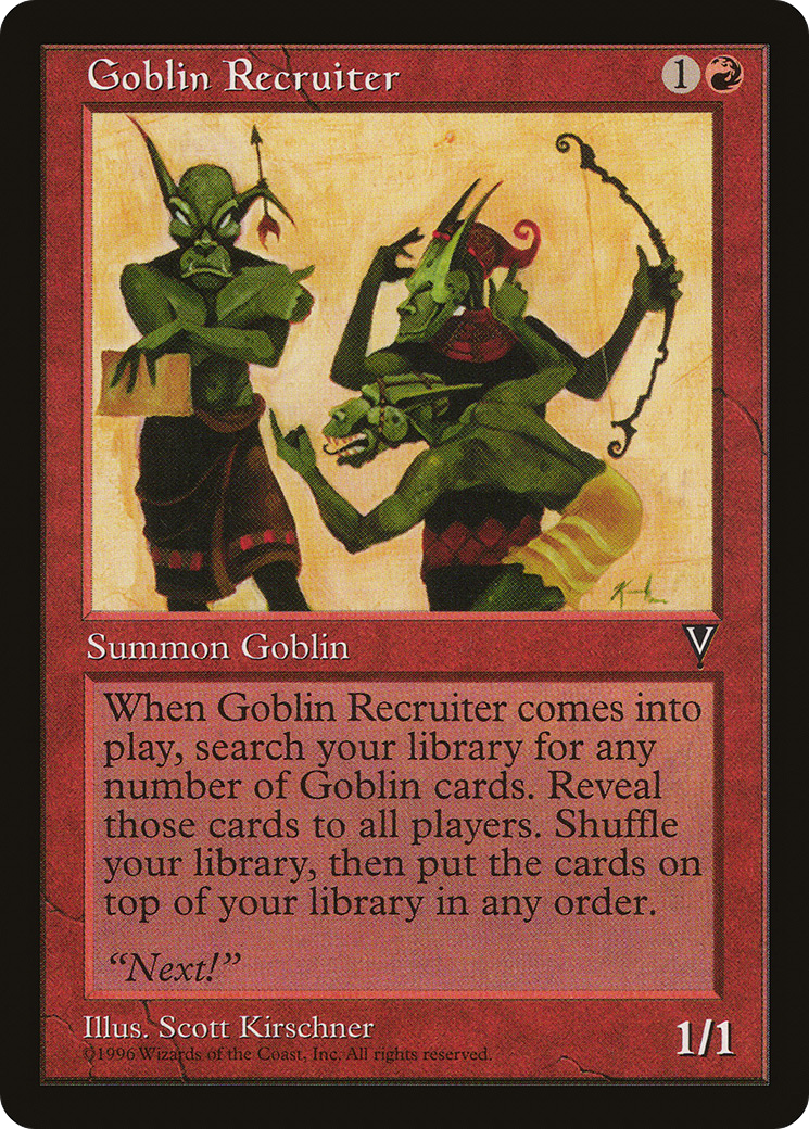 Goblin Recruiter (VIS-) [Visions] MTG Single Wizards of the Coast