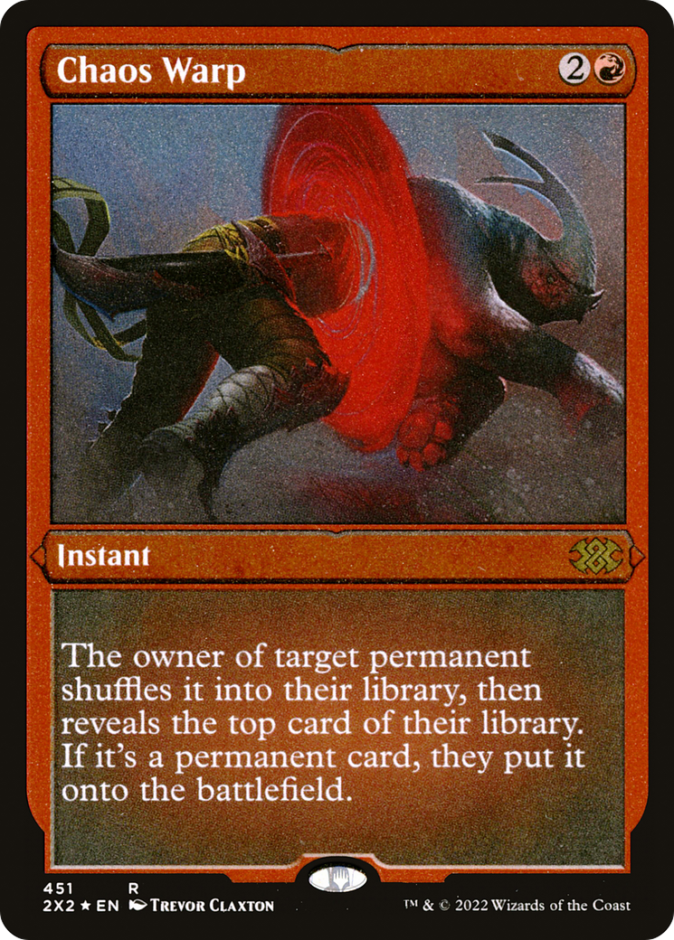 Chaos Warp (Foil Etched) (2X2-451) [Double Masters 2022] Foil MTG Single Wizards of the Coast