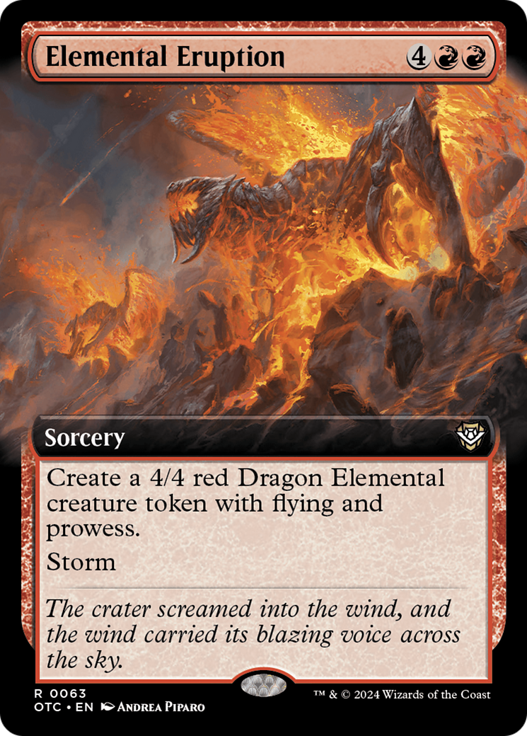 Elemental Eruption (OTC-063) [Outlaws of Thunder Junction Commander] (Extended Art) MTG Single Wizards of the Coast